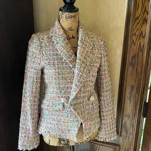 Colorful tweed blazer